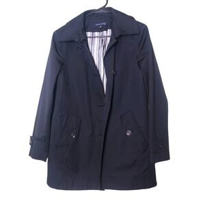 Anne Klein Black Trench Coat Size 10